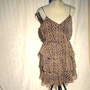 Trixxi Floral Dress with Adjustable Spaghetti Straps, Size: L